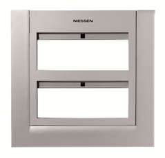 Панель лицевая для бокса поста централизации открытого/скрытого монтажа на 12 модулей (2 ряда), цвет серебристый | 2CLA127200T1301 | ABB